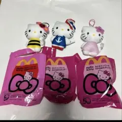 ハローキティ　ハッピーセット　マクドナルド3種　ぬいぐるみ