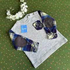 新品タグ付き ファミリア 車 トレーナー チェック 100cm