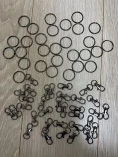 ナスカン 丸カン セット キーホルダー金具