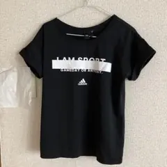 adidas レディース 半袖Tシャツ ブラック Mサイズ