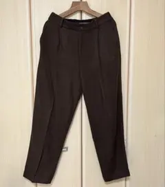 MUJI Laboムジラボ　カシミヤ混タックパンツ　ダークブラウン M