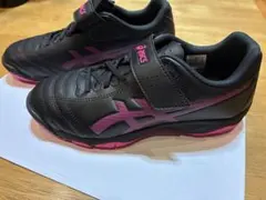 ASICS JUNIOLE ブラック/ピンク スニーカー　22cm 新品未使用品