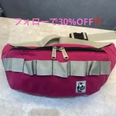 【美品】CHUMS チャムス ウエストバッグ コーデュラナイロン ピンク