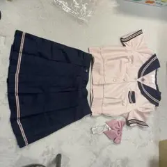 空栗鼠丸 セーラー服 セットアップ 3点 2XL ピンク コスプレ
