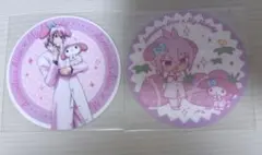 魔入りました！入間くん アスモデウス×マイメロディ 缶バッジ 2種セット