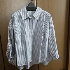 Ayaneストライプ柄 シャツ ロールアップ可能
