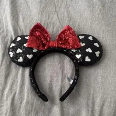 ミニー風カチューシャ 黒ハート