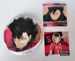 ハイキュー!! 黒尾 鉄朗・孤爪 研磨 缶バッジ・ステッカーセット