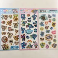 エンジェルブルー ふんわりフェルトシール×2種 エポキシシール×1種 3枚セット