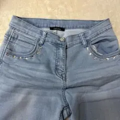★美品★モナリザ Jakiooストーン装飾 スキニーパンツ