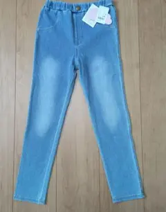 【子ども用】120cm キッズデニム ストレートパンツ