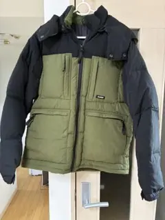 XLARGE フード付きダウンジャケット オリーブ・ブラック