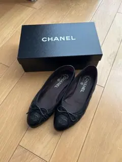 CHANEL バレエシューズ キルティング バレリーナ 36 黒 - メルカリ