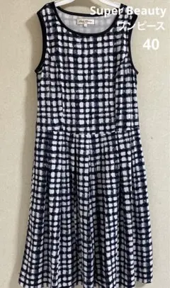 Super Beauty スーパービューティー ノースリーブ　ワンピース