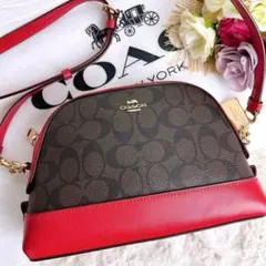 未使用級☆COACHコーチ 2wayショルダーカメラバッグ ブラウン