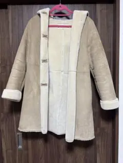 Ray BEAMS フェイクムートンコート　ベージュ