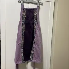 HOTMANホットマン紫薔薇柄花柄エプロン