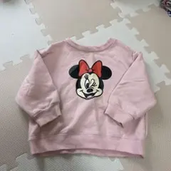 ミニーマウス プリント ピンク トレーナー　ユニクロ90