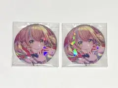 プロセカ　小豆沢こはね　グリッター缶バッジ　グリ缶 8B　特典 ホログラム缶