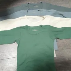 リブ編み長袖シャツ　4枚　95