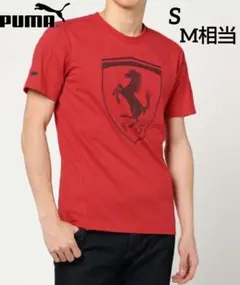 PUMA PUMA フェラーリロゴ Tシャツ 半そで レッド メンズ S M