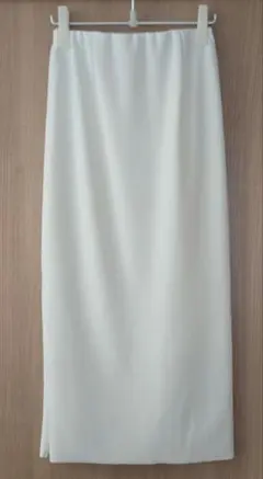 美品◎GALLARDAGALANTE タイトロングスリットスカート ストレッチ白のサムネイル