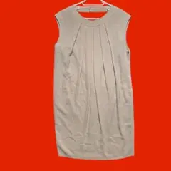 グレースコンチネンタル　ノースリーブ膝丈ワンピース　お呼ばれドレス　淡いピンク