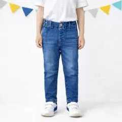 Z1013ユニクロ✤良品✤110サイズ デニムパンツ ジーンズ ウエストゴム