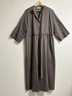 ebure エブール 36　ロングワンピース　コート　カーキ