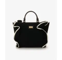 Samantha Vegaパイピングフリルハンドバッグ（大）