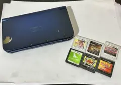 【動作品・ソフト付き】new ニンテンドー 3DS LL 本体 青 ブルー