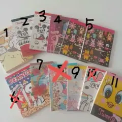 スヌーピー・ミッキー・フレンドタウン メモ帳