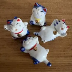 値下げ！九谷焼　箸置き　ネコ　4個セット　猫のサムネイル