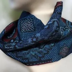着物リメイク　スヌードNo32　大島柄