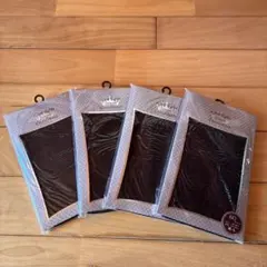 60デニール ブラックラメ入り　ストッキング M-L 4個セット