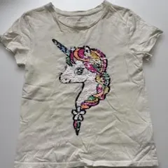 【Ｈ＆Ｍ】ユニコーンスパンコールTシャツ　120サイズ　オフホワイト