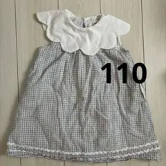 BeBe petit pois vert ノースリーブ ワンピース110