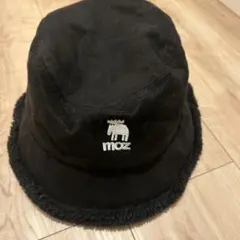 moz バケットハット 黒 フリース素材