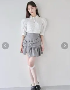 dazzlin ナナメリボンミニスカート