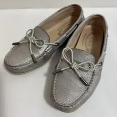 TOD'S トッズ ドライビングシューズ モカシン 36 グレー 箱・保存袋