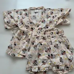 ミニーマウス柄 甚平 80サイズ　futafuta