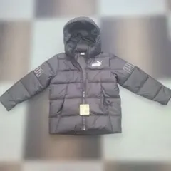 PUMA フード付き黒ダウンジャケット　140 新品未使用　タグ付き