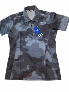 ミズノゴルフ メンズ半袖ポロシャツ 35％OFF 迷彩柄（L）ブラック