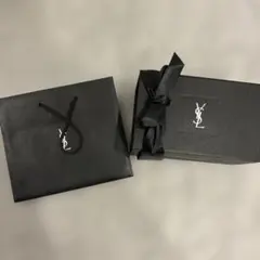 YSL リボン付き黒ギフトボックス
