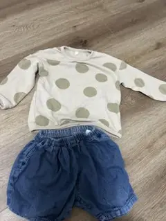 トップスとデニム パンツセット