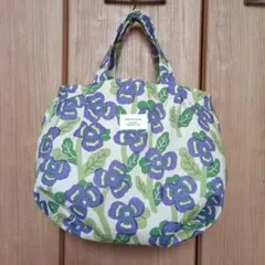 ころりんバッグ　花　パープル