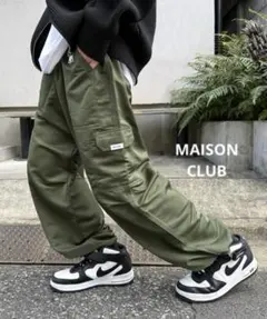 MAISON CLUB カーゴパンツ　カーキ　サイズ7 ユニセックスのサムネイル