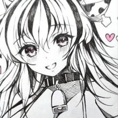 ゆ*り様 手描きイラスト 小色紙 オリジナル 女の子 牛ビキニ