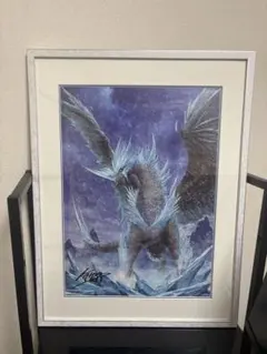 天野喜孝　白い炎 ファンタジーグラフィックアート 大判 天野喜孝 白い炎 ファンタジーグラフィックアート 大判 - メルカリ