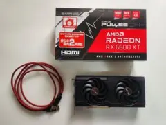 SAPPHIRE PULSE AMD RX6600XT,DPケーブル